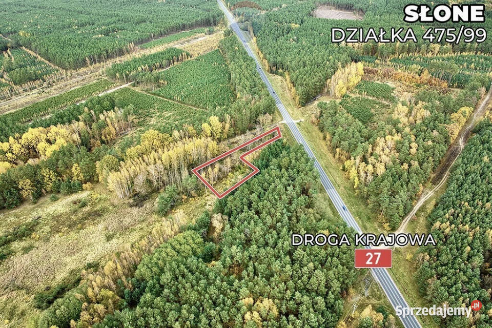 Na sprzedaż działka drodze 27 z MPZG asfalt Słone sprzedam
