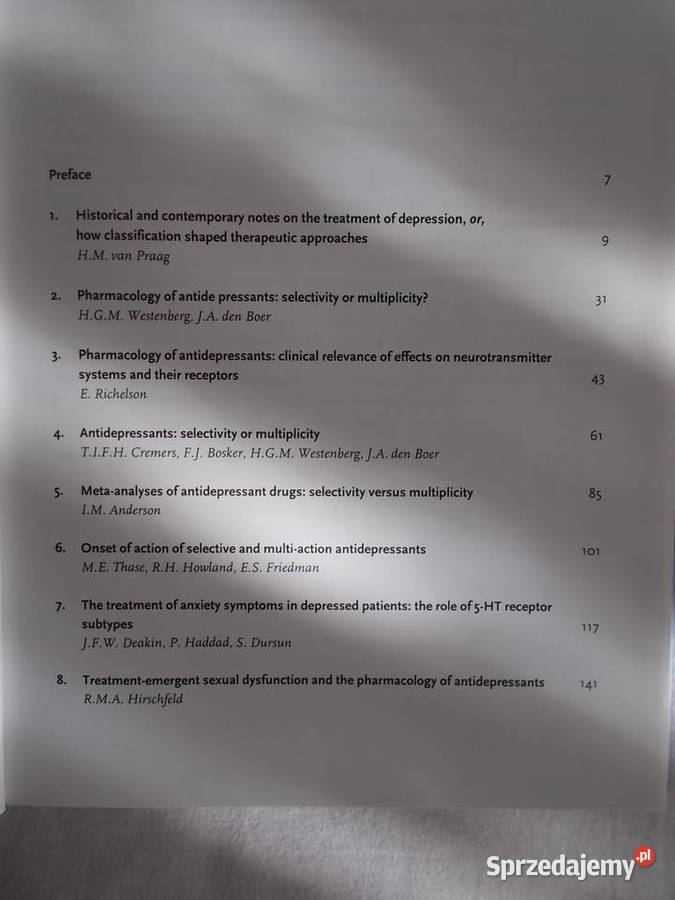 AntidepressantsSelectivity or MultiplicityBoer wielkopolskie Poznań