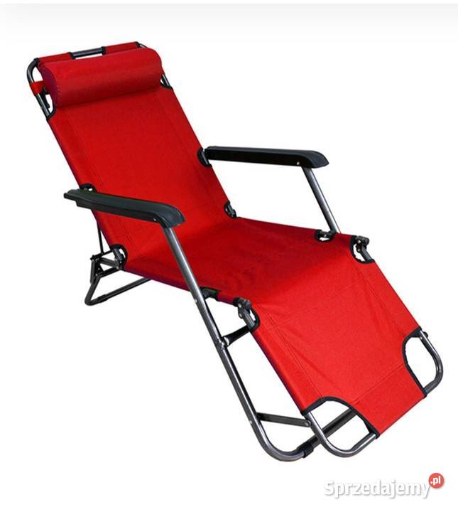 Leżak plażowy nowy czerwony