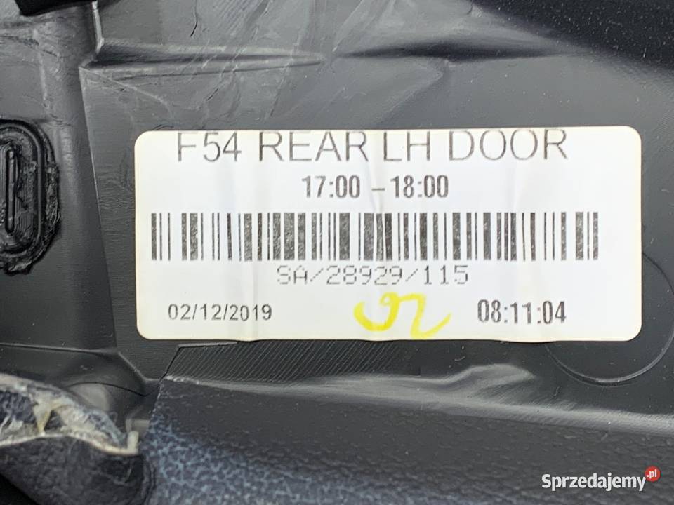BOCZEK DRZWI LEWY TYŁ MINI CLUBMAN F54 Hatchback podkarpackie