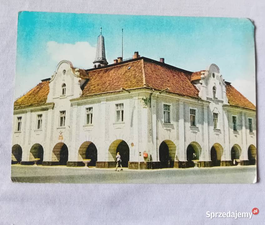 Pocztówka Jarocin ratusz XVIII XIX w RUCH 1971 r wielkopolskie Koźminek sprzedam