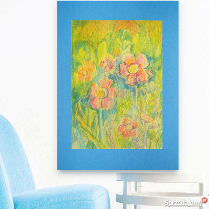 ładny obrazek z łąkąrysunek z kwiatamiłąka wielokolorowy śląskie