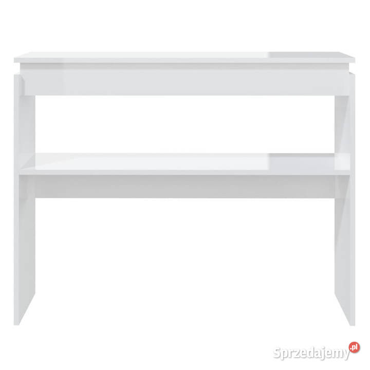 Stolik konsolowy biały wysoki połysk 102x30x80 mazowieckie