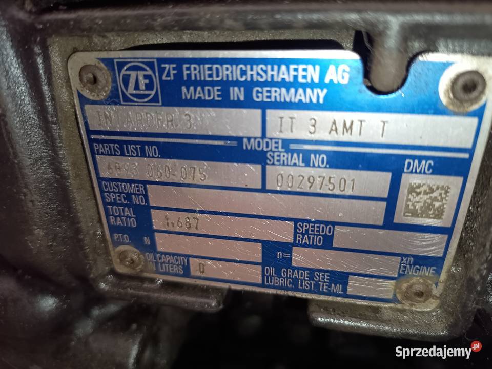 Skrzynia biegów MAN TGX TGS 12TX2621 TD Staszów