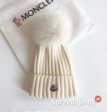 Czapka z naturalnym futerkiem Moncler Dla kobiet Gdynia