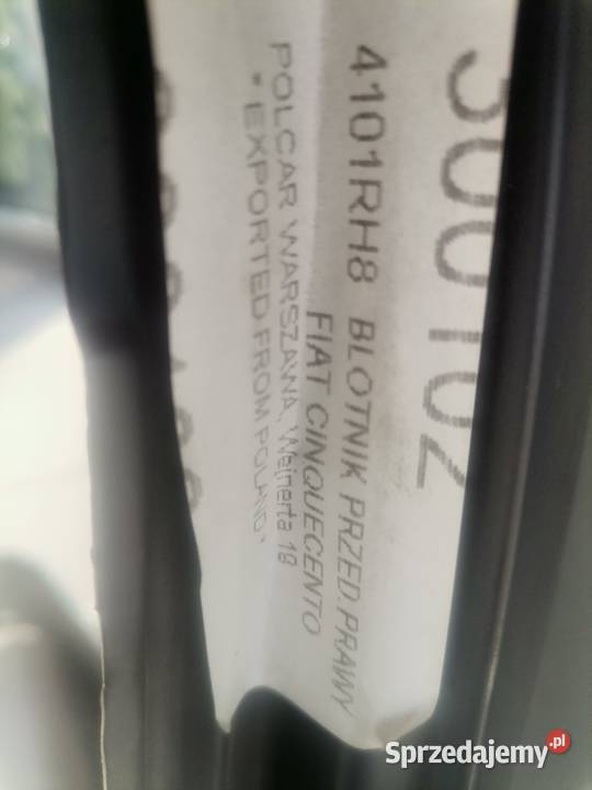 Błotnik przedni prawy Fiat cinquecento sprzedam