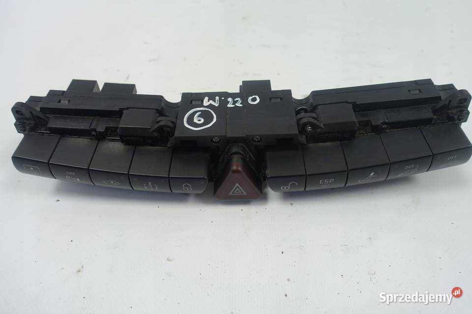 Mercedes W220 PRZEŁĄCZNIK ŚWIATEŁ AWARYJNYCH Panele sterowania, przełączniki Rudka