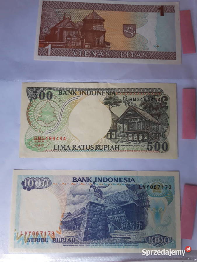 Banknot kolekcjonerski Indonezja Litwa Ruda Śląska