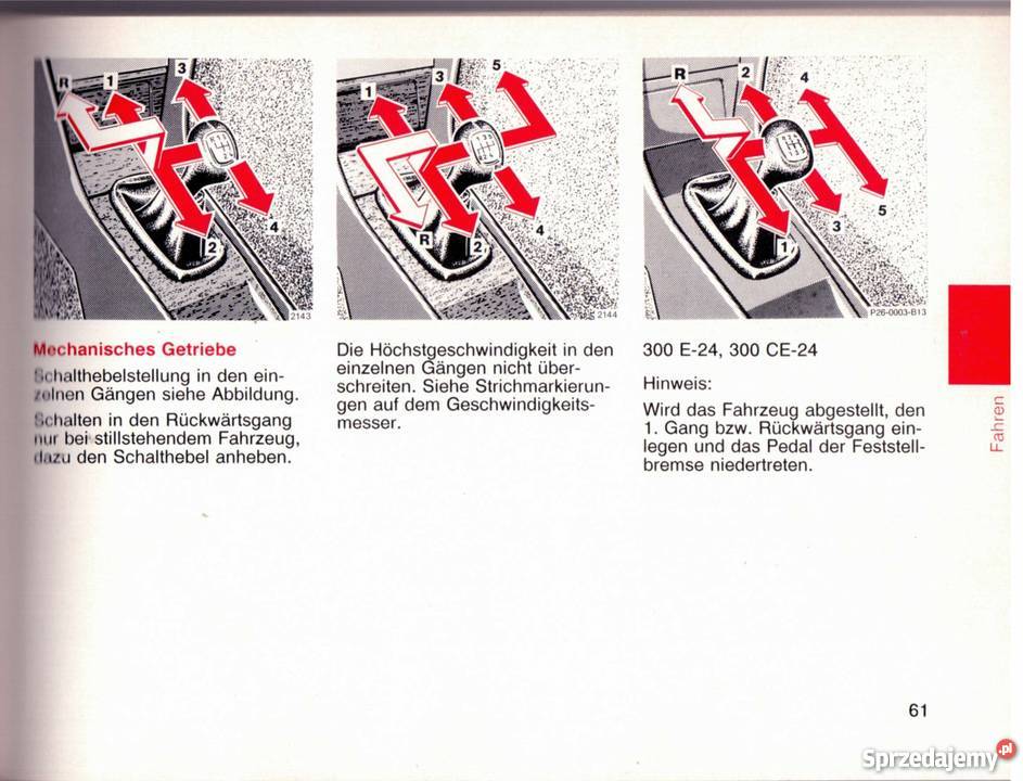 Instrukcja obsługi do mercedesa W124 Klasa E