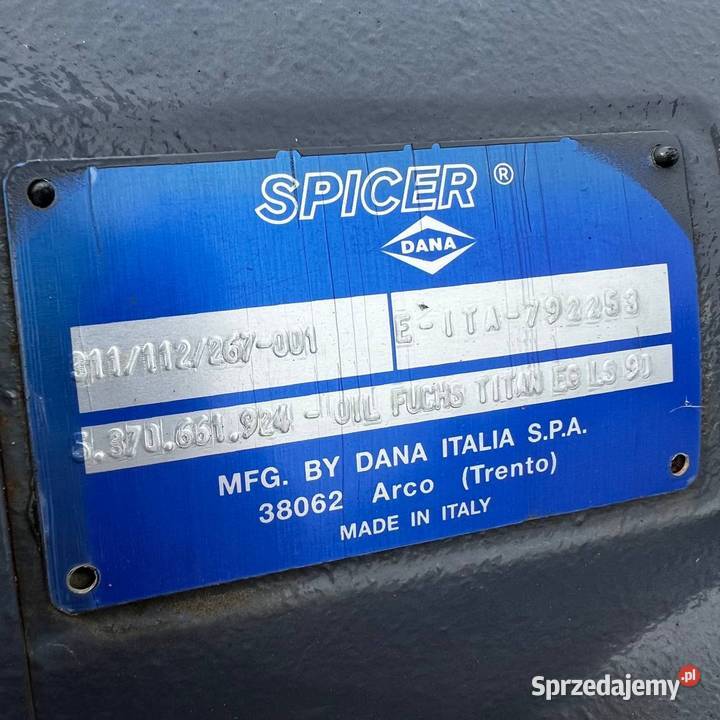 Dana Spicer 311112267 Yanmar 5370661924 Most Układ napędowy