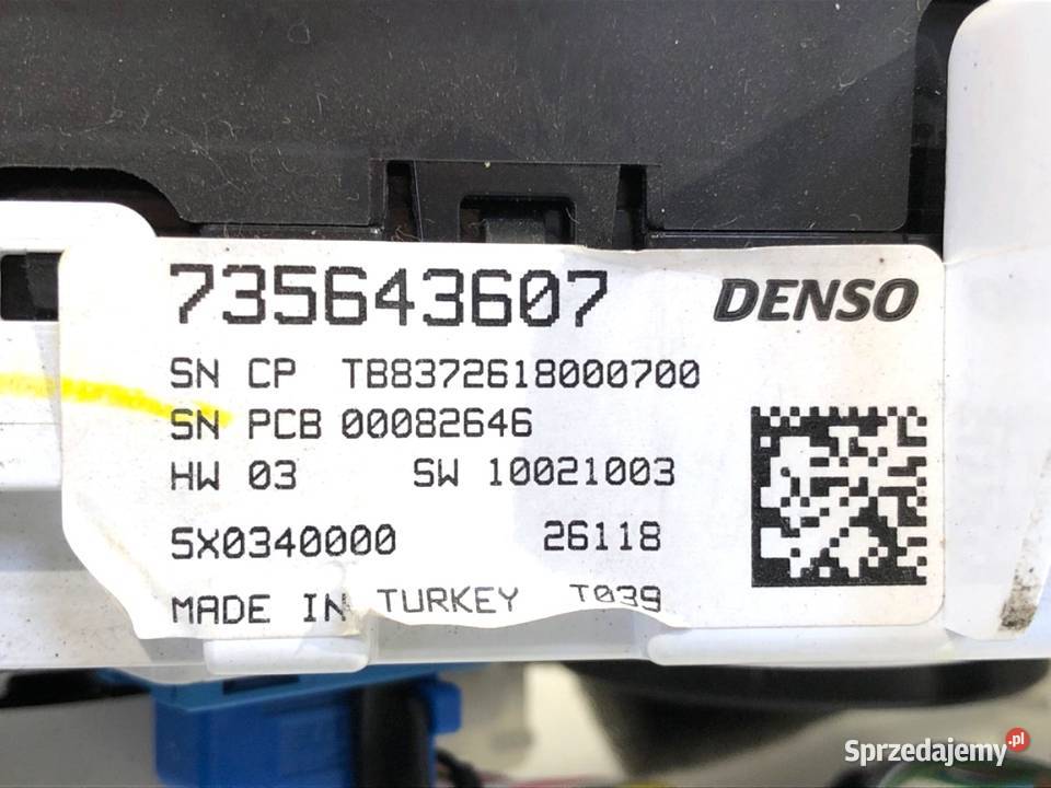 PANEL STEROWANIA NAWIEWU FIAT TIPO 735643607