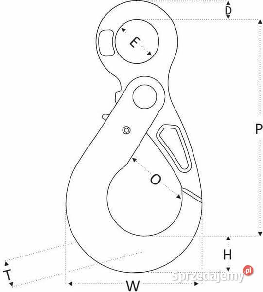 Hak z uchem zabezpieczenie RES G10 8 mm 2645008 małopolskie Kamionna