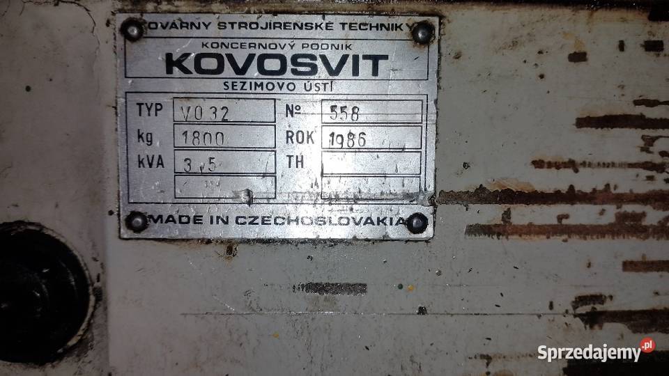 Wiertarka słupowa promieniowa MAS KOVOSVIT VO 32 Płachty