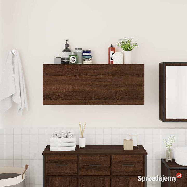 Wisząca szafka łazienkowa brązowy dąb 100x25x40 sprzedam