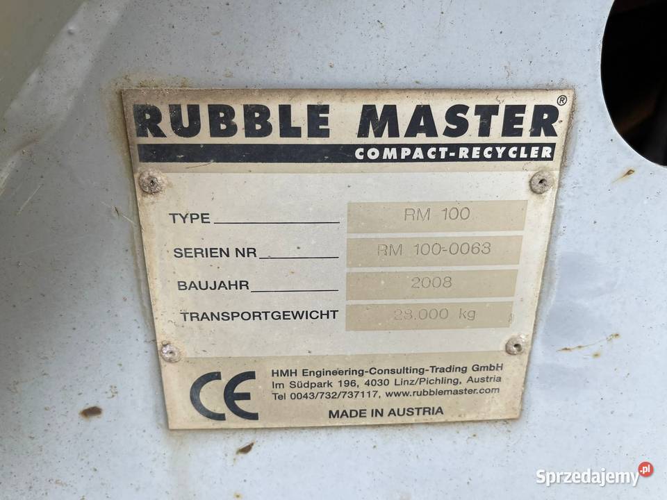 Kruszarka udarowa Rubble Master RM 100 Zator