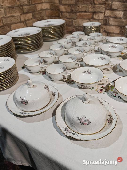 Rosenthal sanssouci Grey rose duży zestaw