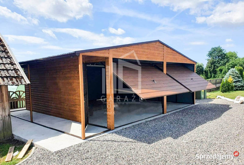 GARAŻ BLASZANY 6m x 6m dwuspad 2x Brama drzwi Wrocław