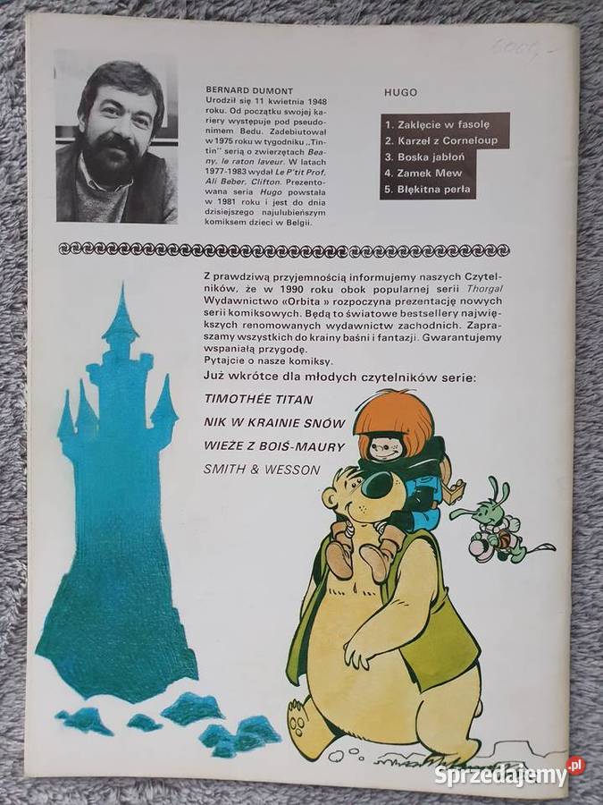 Hugo komplet 5 komiksów pierwsze wydania 1990 Gdynia