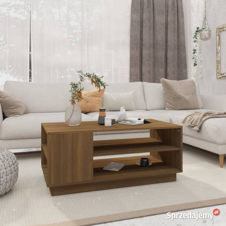 Stolik kawowy brązowy dąb 102x55x43 WM813085 Warszawa