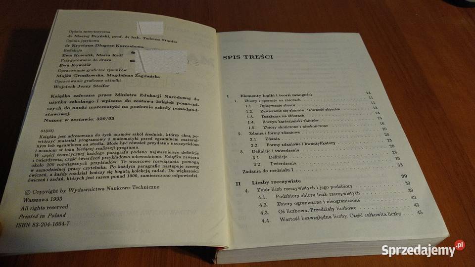 Matematyka w szkole średniej powtórzenie i zbiór kompendium, repetytorium, opracowanie Gdańsk