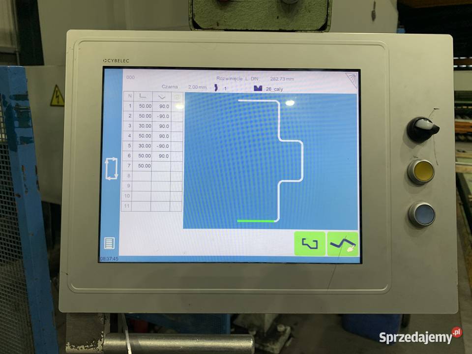 Linia do cięcia poprzecznego blach blachy Linia Sadki