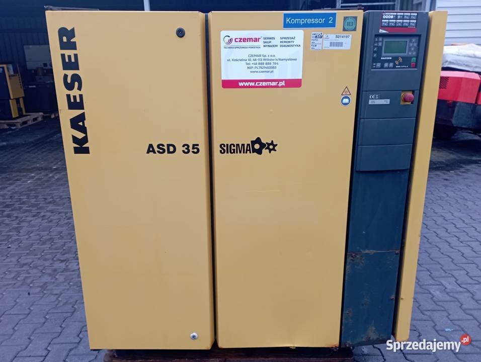 Sprężarka śrubowa kompresor KAESER ASD35 185kW opolskie Wilków