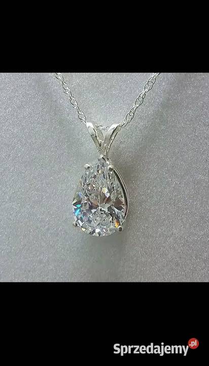 Naszyjnik kropla wody z cyrkonią