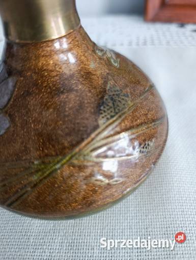 Vintage mosiężny dzbanek wazon Olsztyn