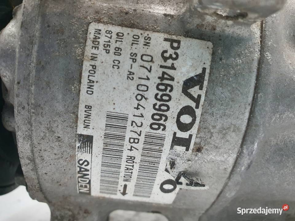 SPRĘŻARKA KLIMATYZACJI Volvo V40 II 20 D D2 Części samochodowe lubelskie Chełm