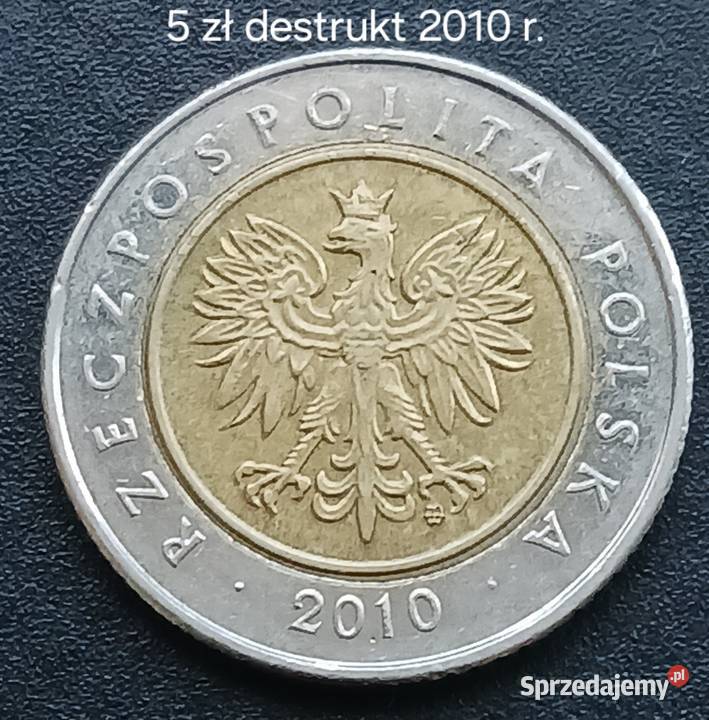 5 Złotych 2010 r Wielodestrukt z mennicy Numizmatyka