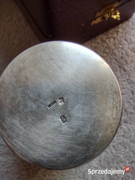 France stary kubek platerowany srebrem Gniezno