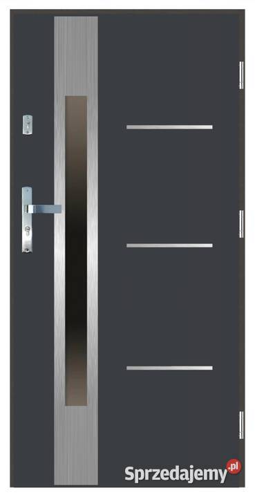 Drzwi wejściowe do domu GI25 INOX Antracyt 90 Ciemniewo sprzedam