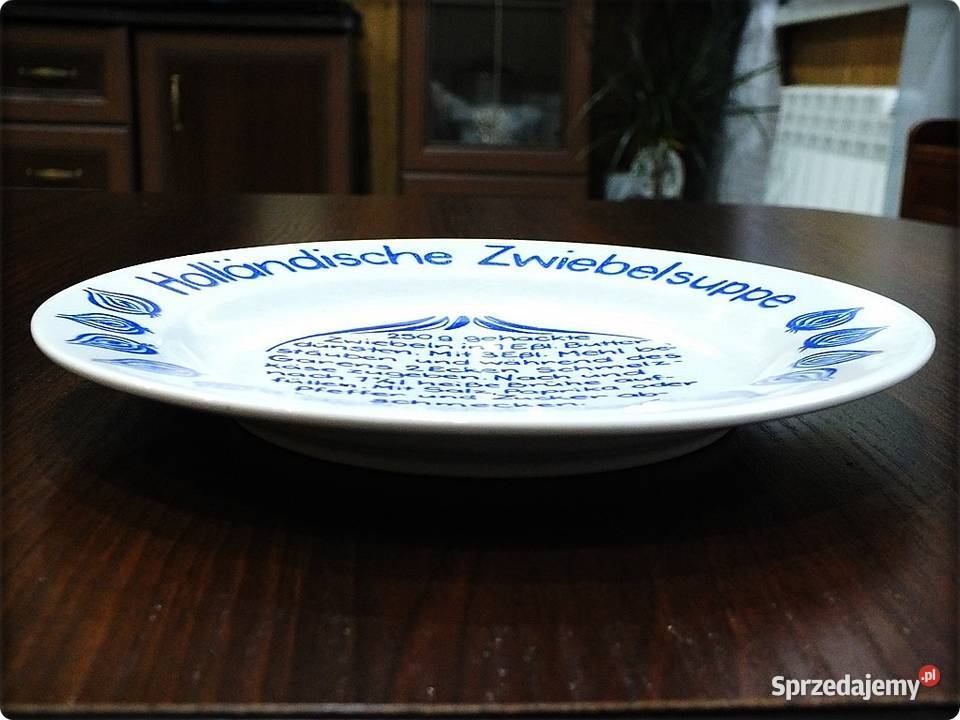 Muzealny Talerz na ścianę z przepisem na Zupę Żary sprzedam