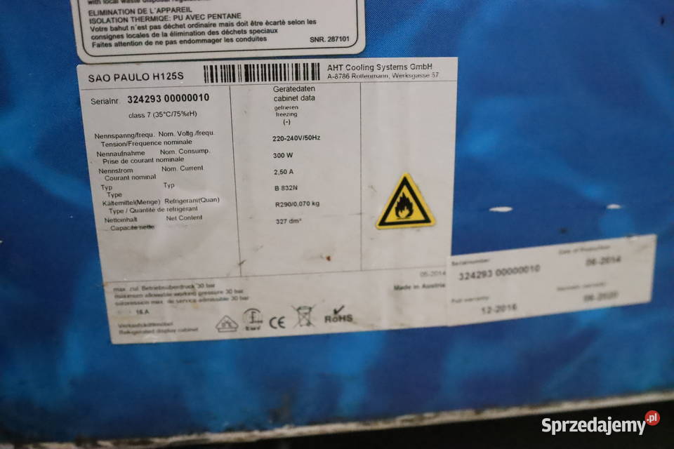 Zamrażarka skrzyniowa 382L AHT Sao Paulo H 125S Pszczyna
