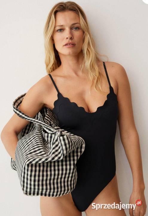 nowa MANGO shopper torba miejskabawełniana fioletowy Łódź