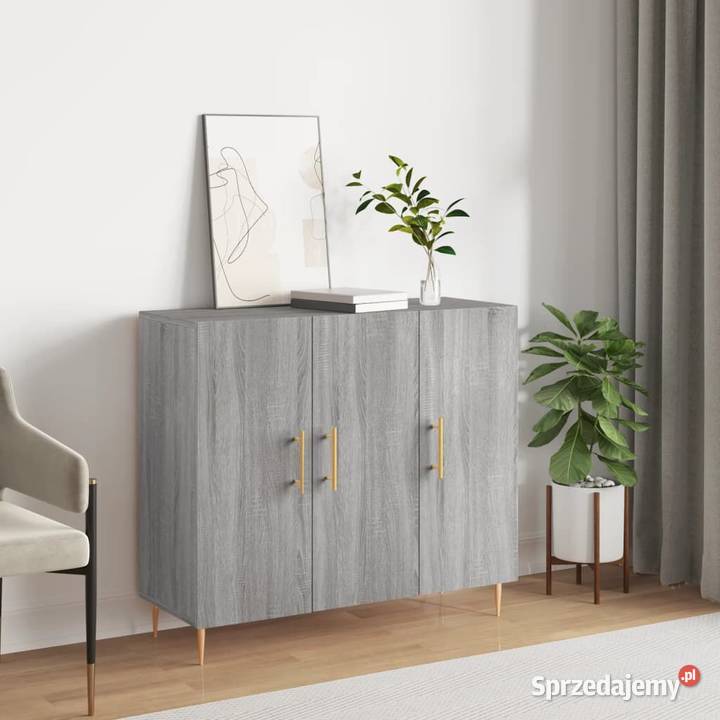 vidaXL Szafka szary dąb sonoma 90x34x80