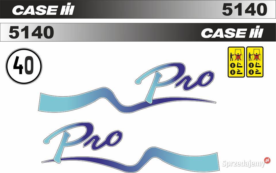Naklejki case 5140 laminowane mocne Bydgoszcz sprzedam