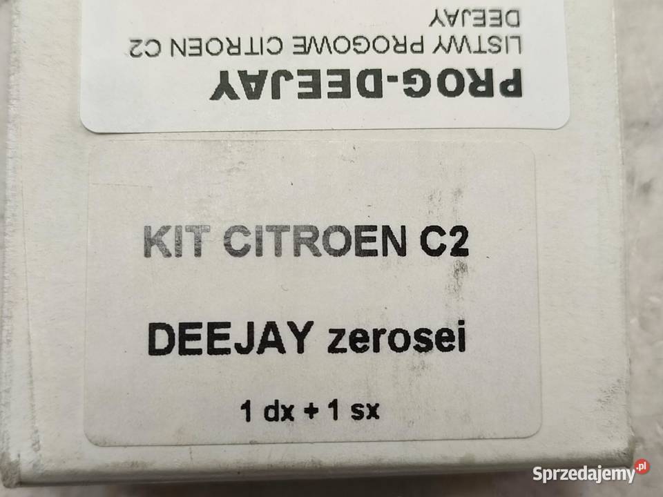 LISTWY PROGOWE 2 CITROEN C2 DEEJAY 2003 ZEROSEI lubelskie