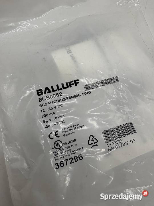 Balluff BCS0062 BCS M12T4D2PSM80GS04G Czujnik Pozostałe Warszawa sprzedam
