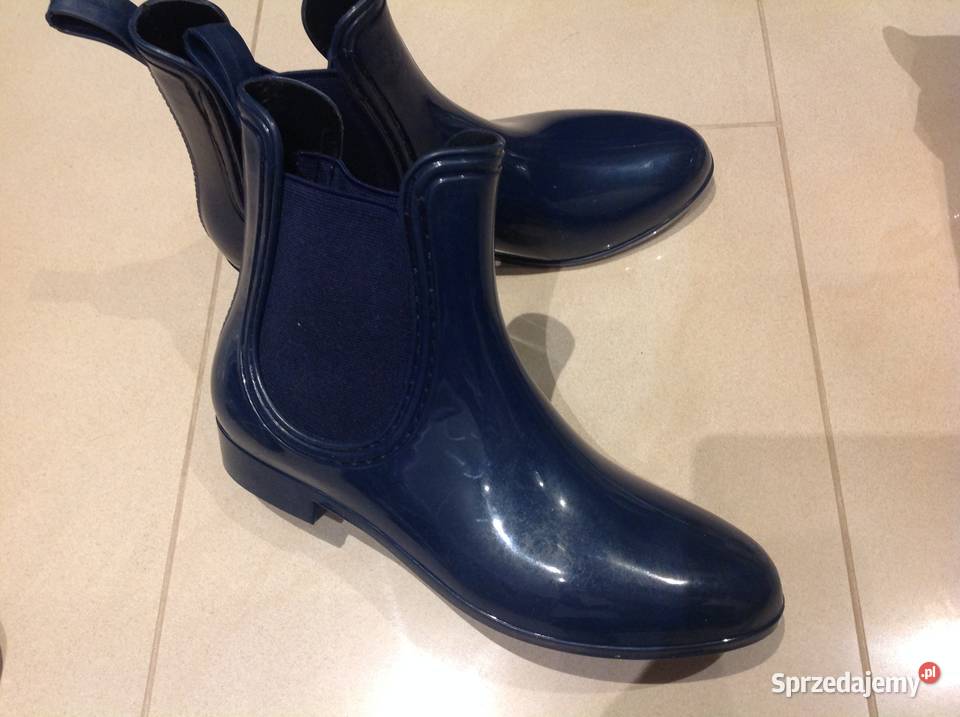 Granatowe Kalosze damskie r 38 nowe inna Półbuty Nowa Sól