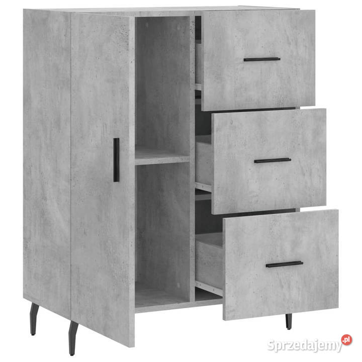Szafka szarość betonu 695x34x90 materiał