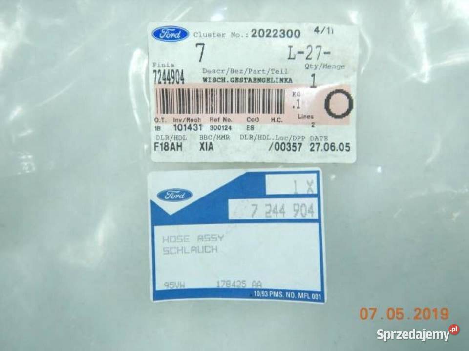 PRZEWÓD SPRYSKIWACZA FORD GALAXY 9400 Wycieraczki i spryskiwacze lubelskie sprzedam