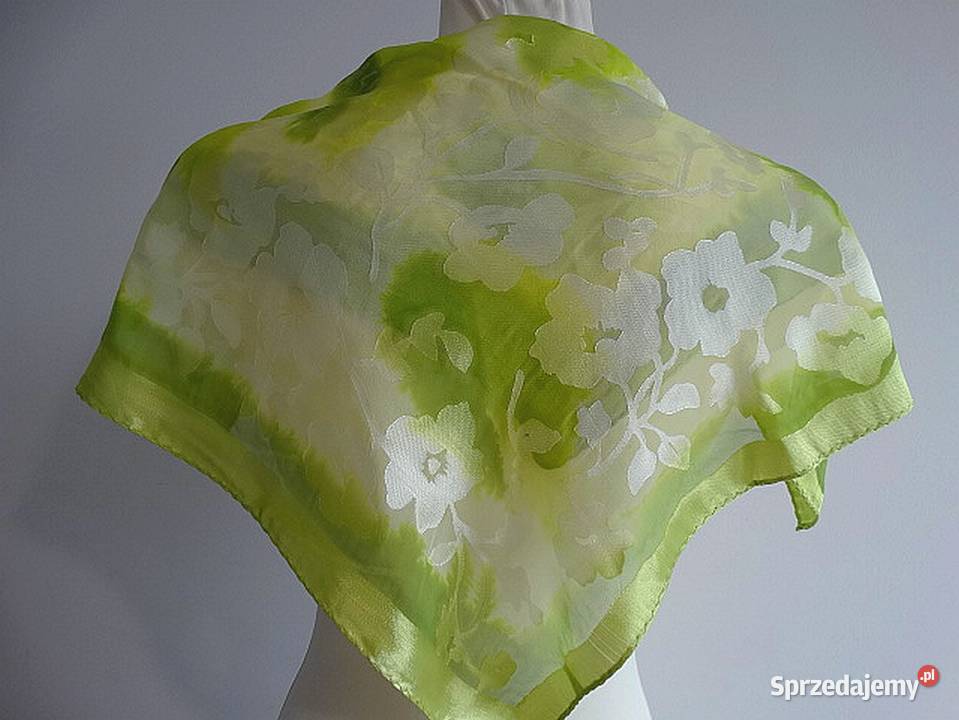 Apaszka Jedwabna 100 Naturalny Jedwab Chustka Łomża