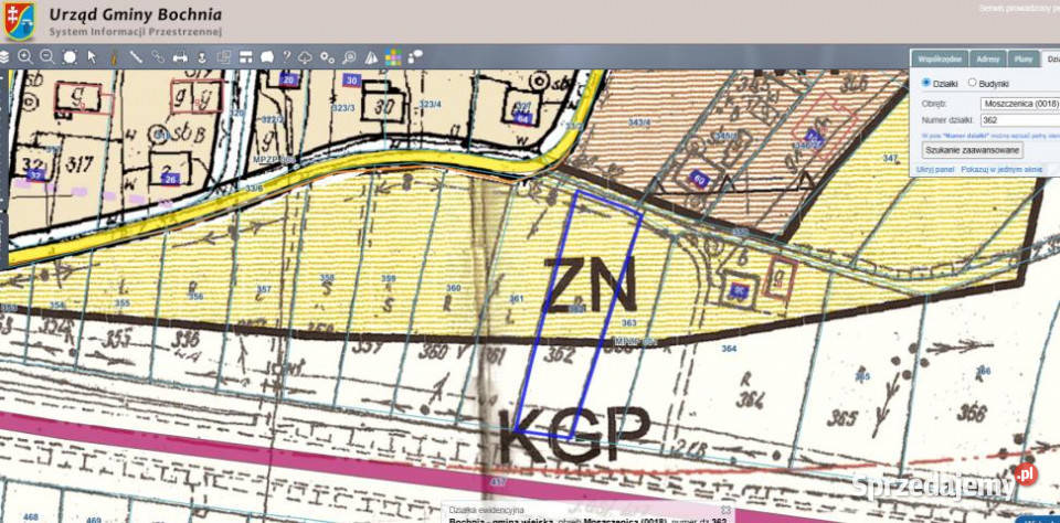Działka Moszczenica 1200m2 rolna małopolskie