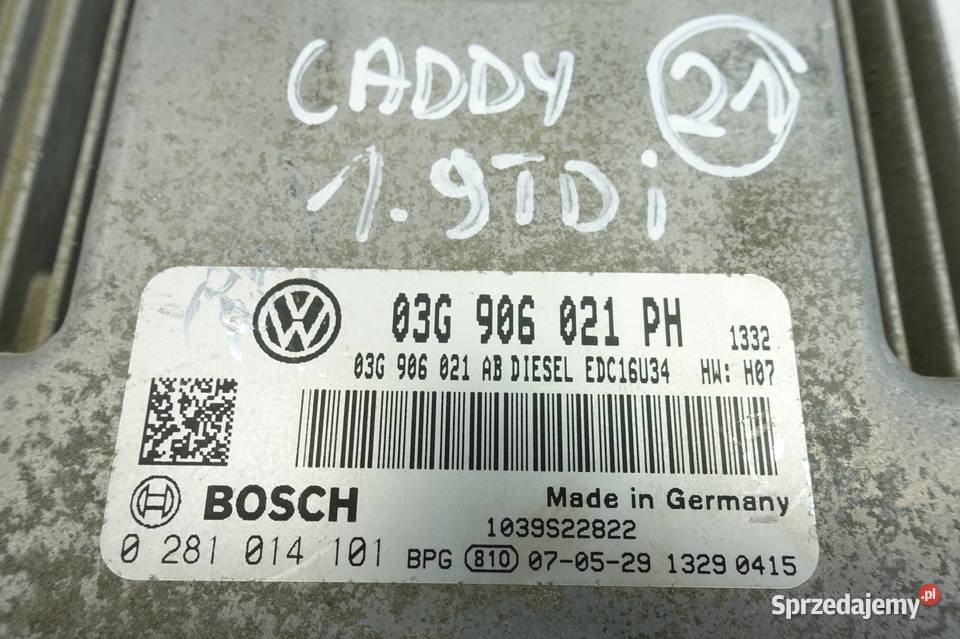 VW Caddy 19 TDI KOMPUTER SILNIKA sterownik MODUŁ Chełm