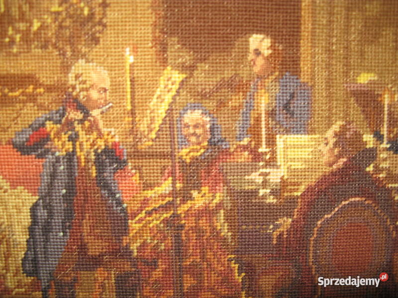 DUŻY HAFTOWANYPAŁACOWY OBRAZGOBELINOWY zachodniopomorskie Gryfino