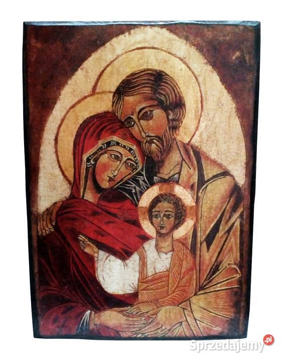 Święta Rodzina IKONA PISANA 21x29 malowana Ostrów sprzedam