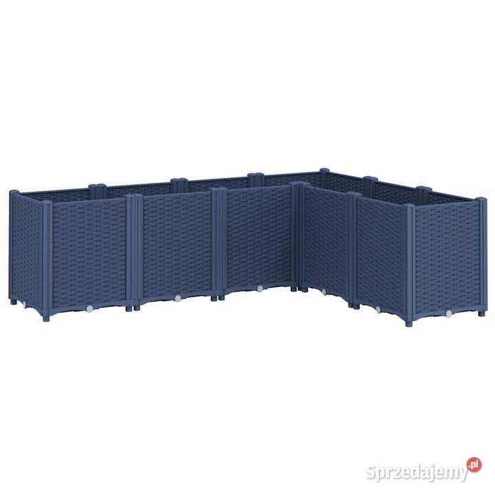 vidaXL Donica ogrodowa niebieskoszara 160x120x53 mazowieckie Warszawa