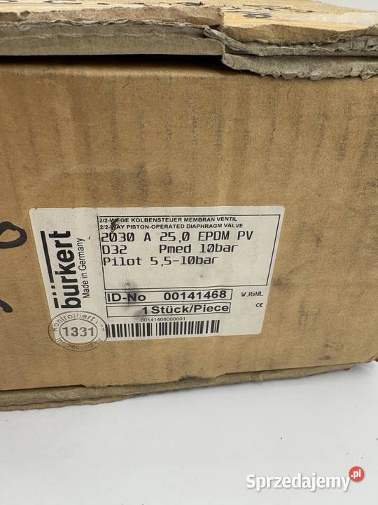 Burkert Type 2030 A 250 EPDM PV Membrane Valve Warszawa
