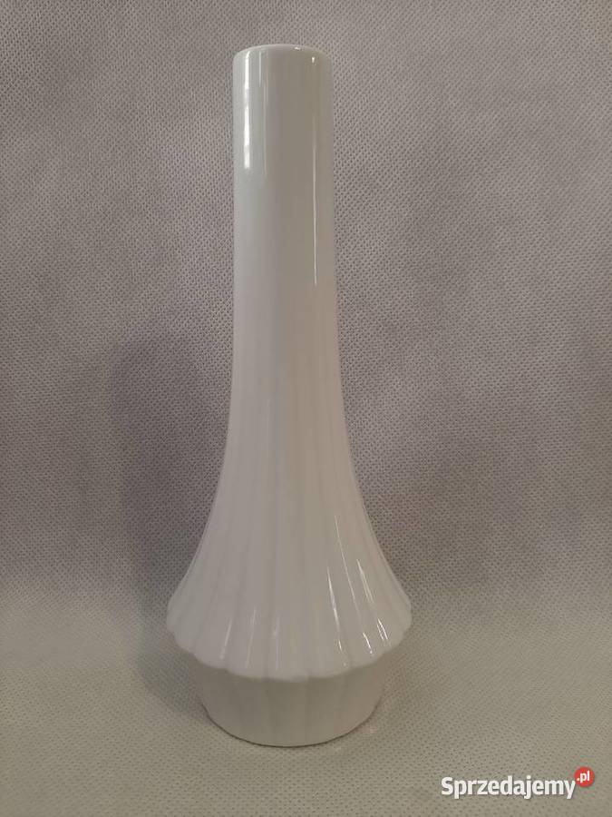 Piękny biały ceramiczny wazon niemieckisygnowany kujawsko-pomorskie Inowrocław sprzedam